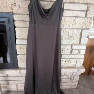 ASOS Brown Cowl Neck Maxi Dress